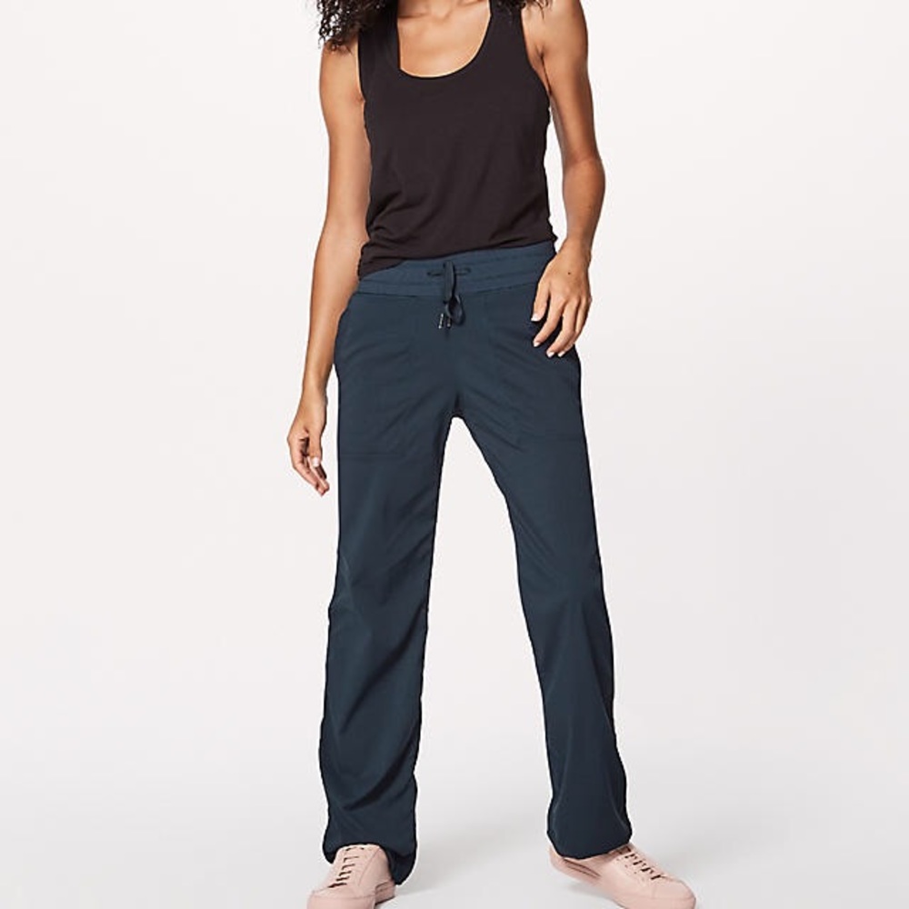 Lululemon Dance Studio Pant II (teal/Black lined)